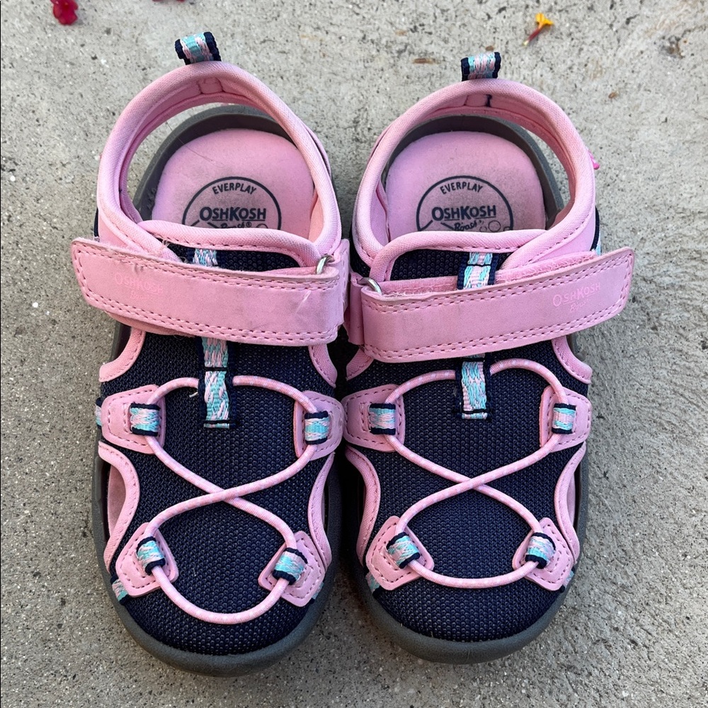 OshKosh B'gosh Navy and Pink Kids Sandals